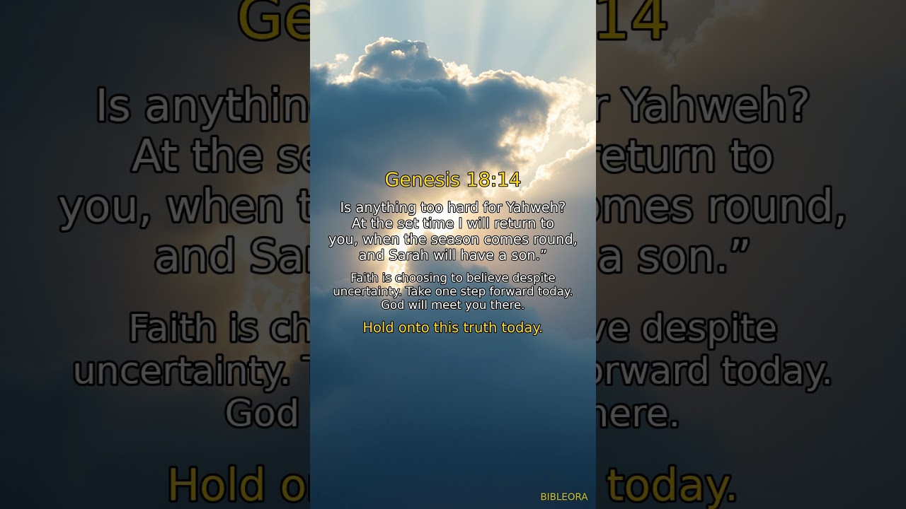 🙏 GOD'S WORD: Strengthen Your Faith | Genesis 18:14 #shorts