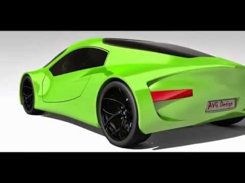 car concept - catia solid model - YouTube