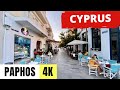 PAPHOS, CYPRUS 🇨🇾 [4K Ultra HD] - Old City Centre Walking Tour