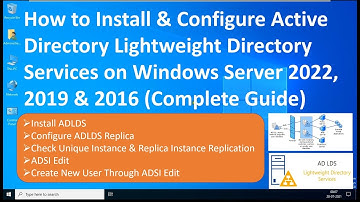 How to Install & Configure AD lightweight directory services  [AD LDS] on  Server 2022, 2019 & 2016