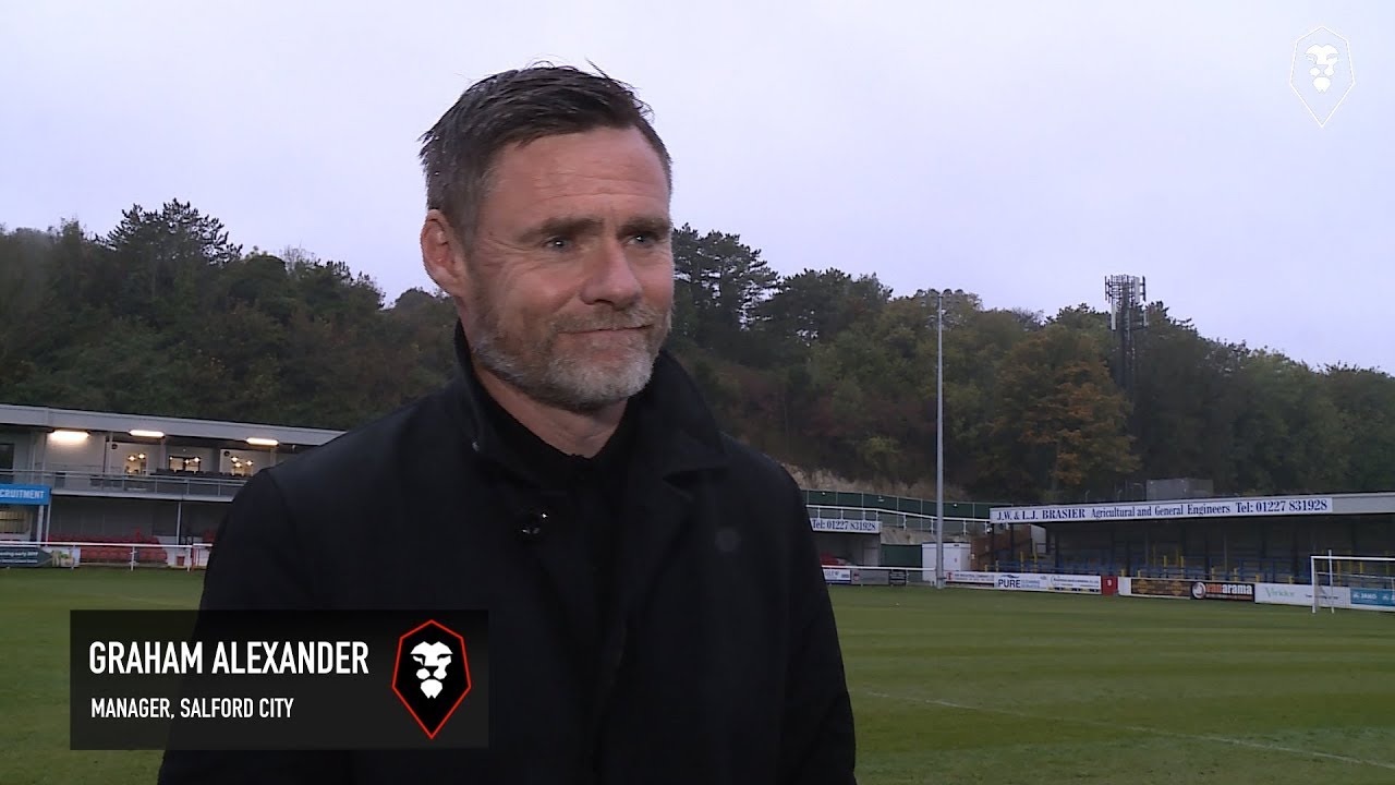 Dover Athletic 1-4 Salford City - Graham Alexander post-match interview national league volley