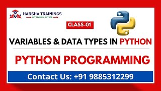 Variables & Data Types In Python | Python Tutorial For Beginners | Python Programming