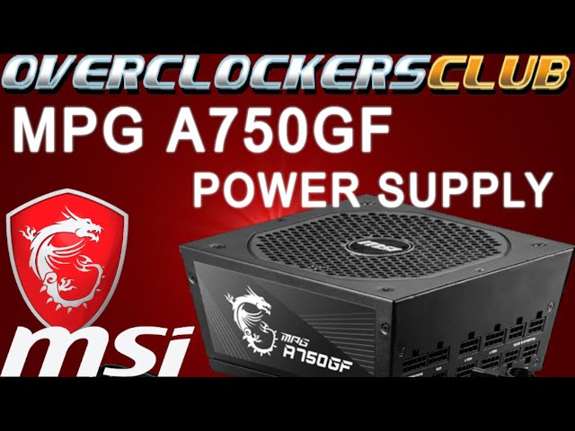 MSI MPG A850G PCIE5 850W 80 PLUS Gold Modular Power Supply