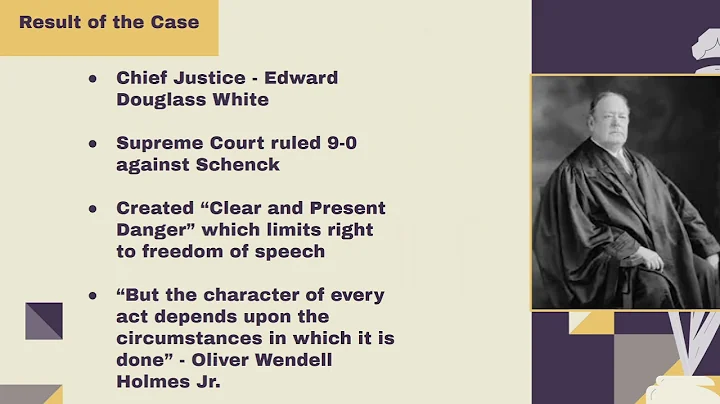 Schenck vs U.S Court Case by Joseph Hoang and Samu...