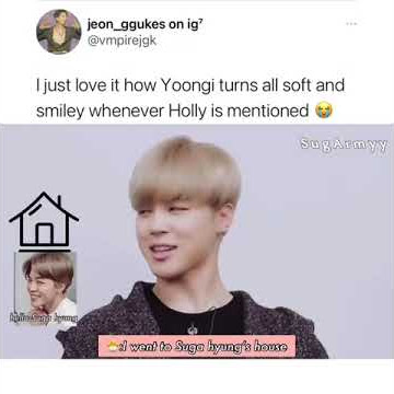 Download lagu Yoongi turns all soft & smiley whenever holly is mentioned 😭
