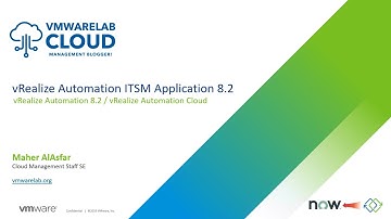 vRealize Automation ITSM 8.2 Introduction