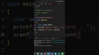 Input Sentance with scanf() function | TCS | Infosys | #placement #interview  #c #ccode