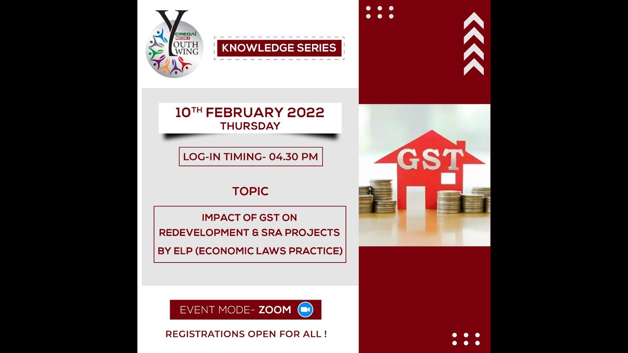 CREDAI-MCHI Youth Wing GST Knowledge Seminar on IMPACT OF GST ON RESIDENTIAL PROJECTS...