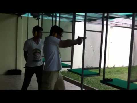firings Firing a Glock at a gun range in Thailand ko samui