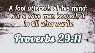 Proverbs 29:11