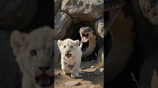 An eagle saves a white lion cub from being bitten by a rattlesnake. #lion #lionking #animalavengers An eagle saves a white lion cub from being bitten by a rattlesnake. #lion #lionking #animalavengers