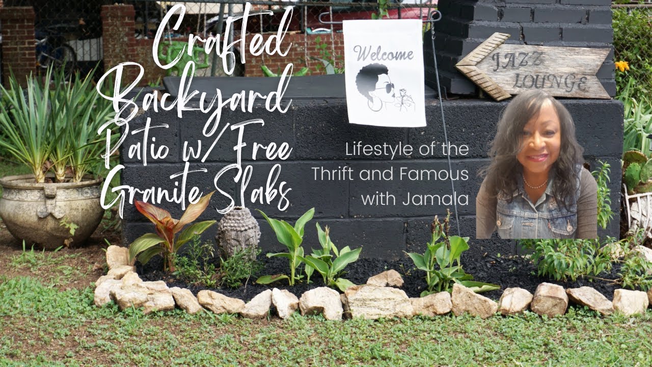 Crafted Backyard Patio - Using Free Granite Slabs