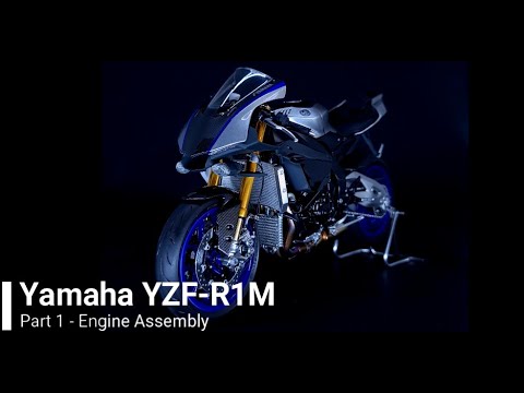 Tamiya Yamaha R1M Top Studio Part 1 - Engine Assembly - YouTube