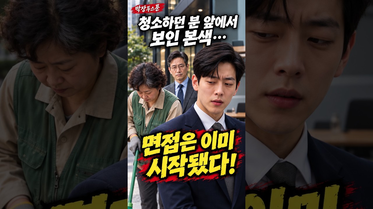 면접장에선 웃던 남자… 청소하던 분 앞에서 보인 진짜 모습 썸네일