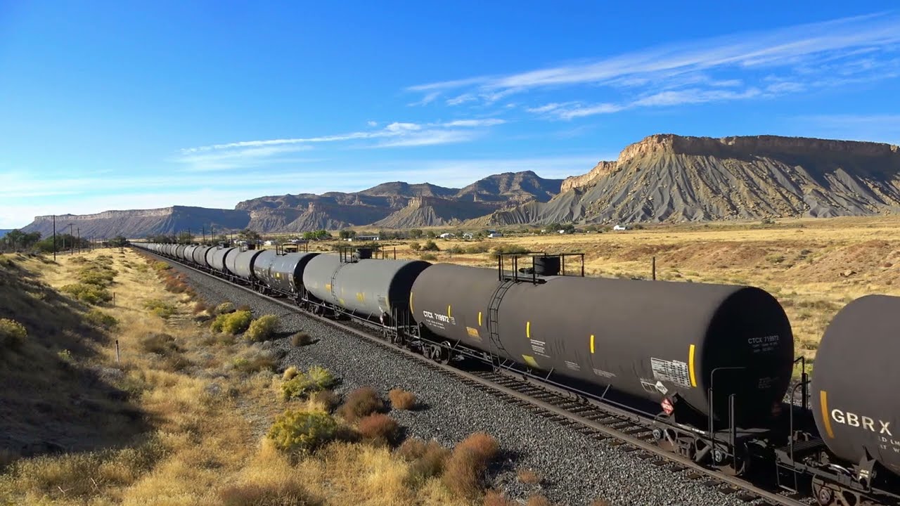 Union Pacific oil train Thompson Springs, Utah