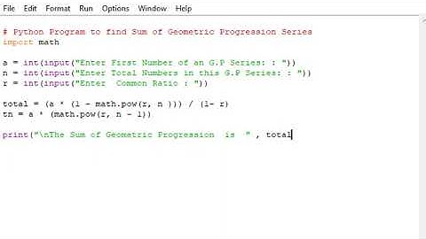 Python Program to find Sum of Geometric Progression Series