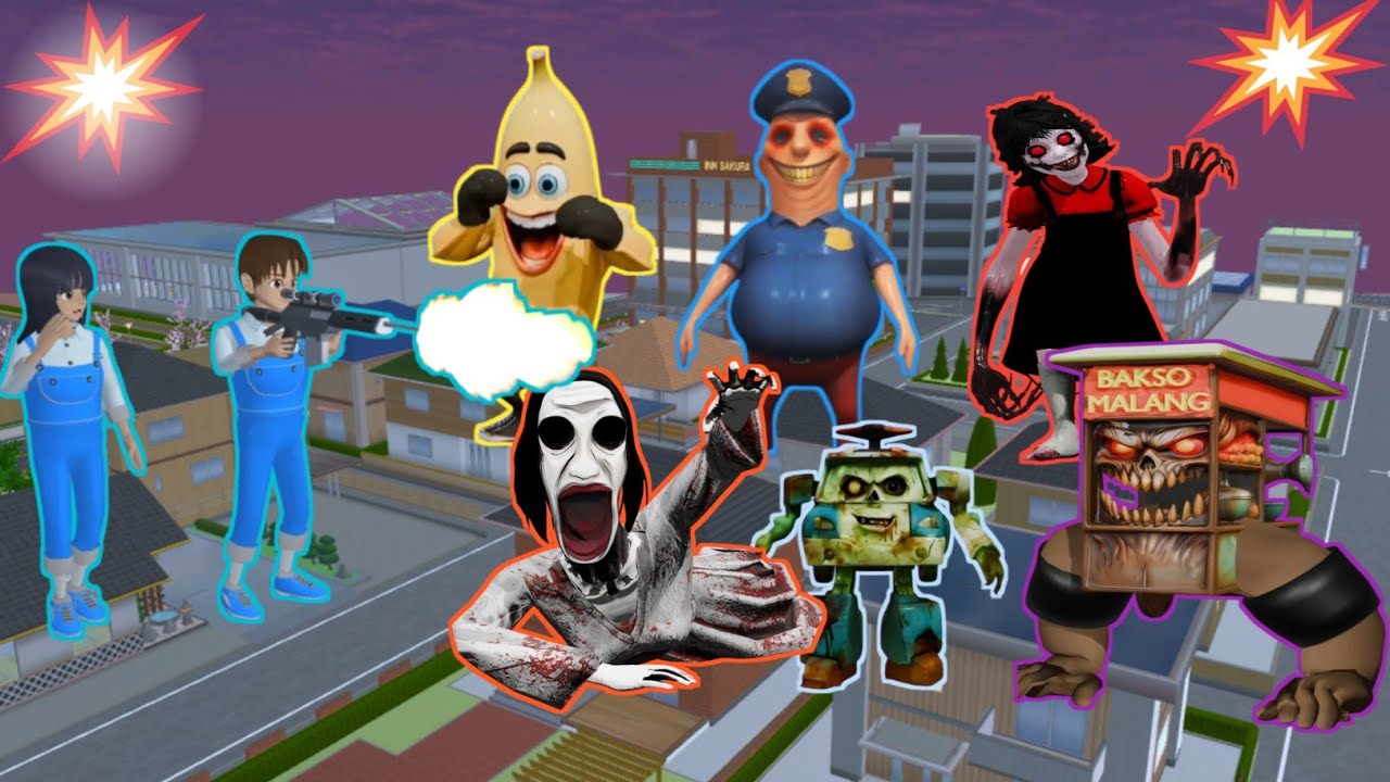 Yota Mio panik CCTV merekam hantu HAMMOD HABIBI di kota sakura😱😱