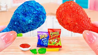 Takis Vs Cheetos Challenge Make Fried Chicken Recipe Idea with Mini Yummy - ASMR Cooking Ideas