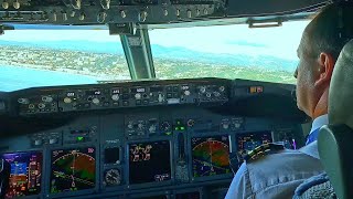 BOEING 737 Stunning LANDING And TAKEOFF Côte d'Azur  Nice Airport   | Cockpit View