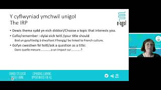 FfrangegA2 - Gwanwyn Sesiwn 2 / FrenchA2 - Spring Session 2