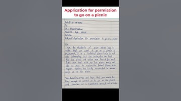 Application for permission to go on a picnic