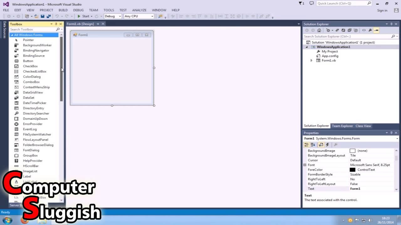 vb 2013  New 2022  Hướng dẫn Visual Basic 2013 cho người mới bắt đầu Phần # 1 - Điều khiển biểu mẫu cơ bản (HELLO)