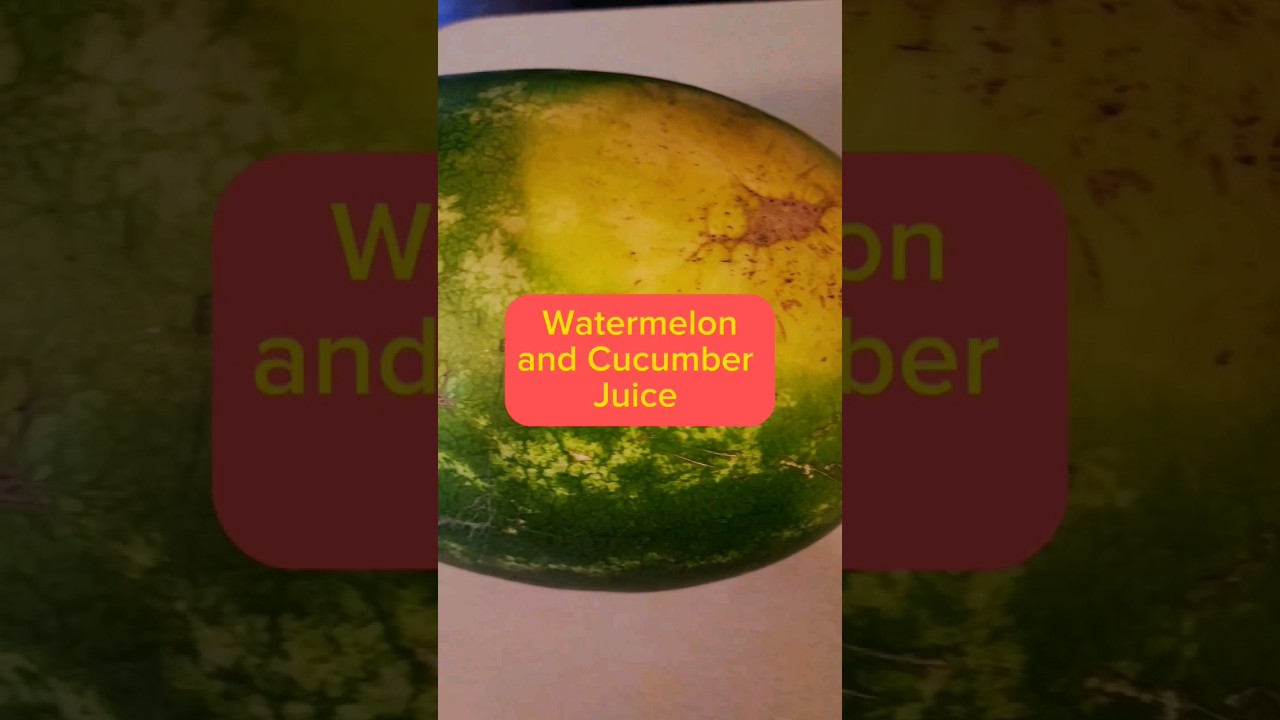 Watermelon and Cucumber Juice for Cellular Hydration 