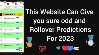 This Website can give you sure odds and Rollover Predictions for free in 2023 | Soccer Prediction screenshot 5