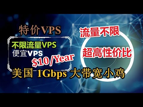 极速不限流量千兆美国VPS 每年仅10美元的千兆带宽特价便宜VPS流量随便用 美区1Gbps大带宽 性价比VPS 黑五特价 千兆不限流量 七月黑色星期五千兆Gbps无限流量VPS促销 超高性价VPS