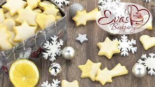 Zitronen-Plätzchen / bestes Zitronen-Mürbeteig-Rezept / Zitronen-Sterne / backen evasbackparty screenshot 1
