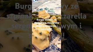 Keto obiad#burger wolowy#serplesniowy# mozzarella#szparagi#pycha#smaczne