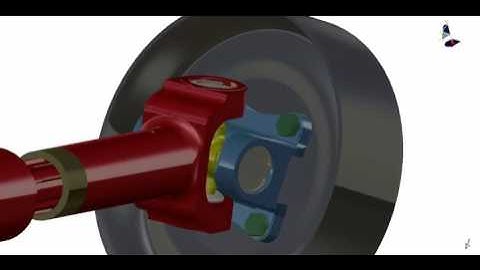 Catia v5 DMU Kinematics Simulation Animation of Drive Cardan Shaft with Rendering