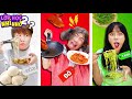 24H NẤU ĂN THEO MÀU! - XANH LANH CHANH BỊ ĐUỔI KHỎI NHÀ! Cooking Only ONE Color of Food for 24 Hours