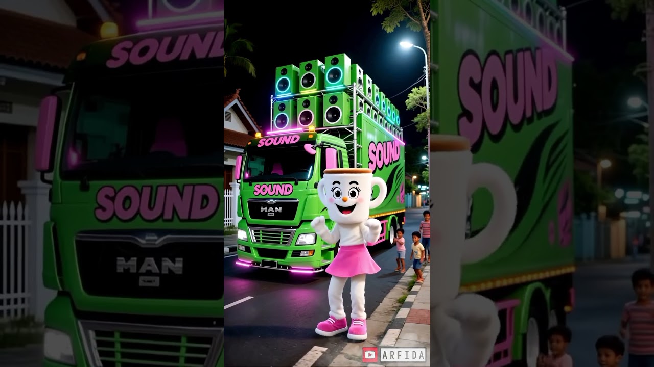 Aku suka nonton sound horeg Ballerina Cappucino truk sound system #soundhoreg #kucing #takbiran