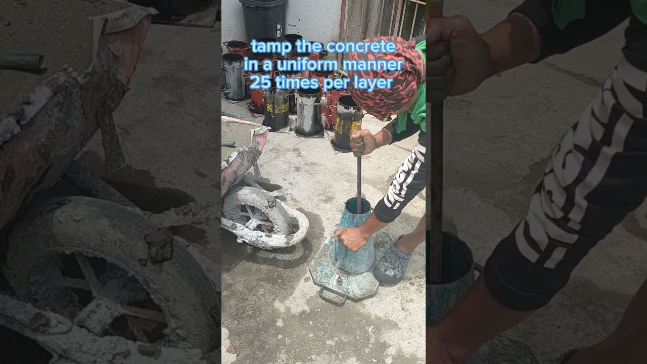 Slump Test for Third Floor Slab Concrete Pouring