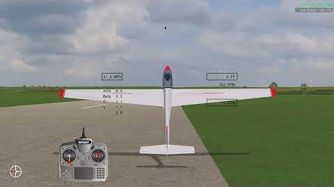 Swift aerobatic sailplane flat spin 44% scale in FS One