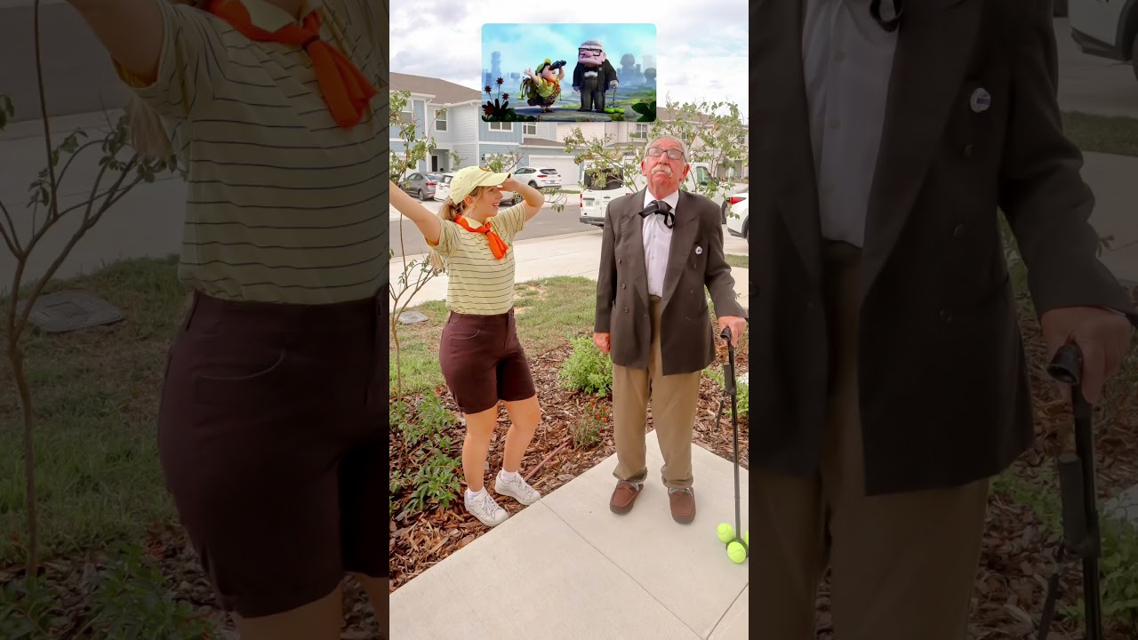 Disney Bound with my Dad - Russell and Carl from UP! 