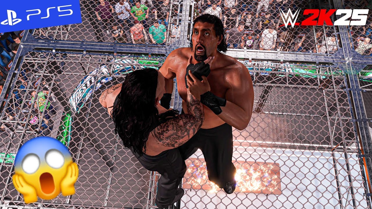 WWE 2k25 - Undertaker vs. The Great Khali - Hell in a Cell Match | PS5