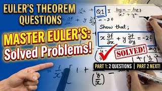 Solved Problems on Euler's Theorem | Part 1
