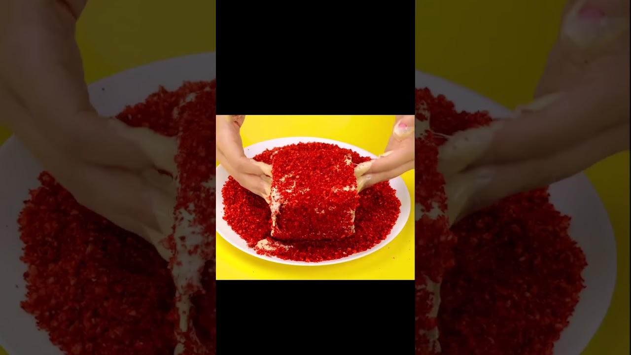 a girl makes a cheese cube