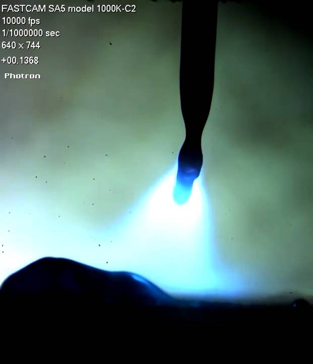 high speed video MIG welding, with transmitted light YouTube