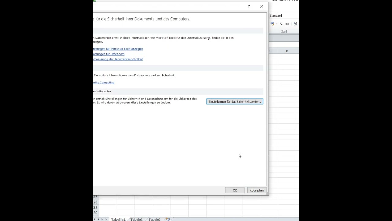Einstellungen für ActiveX Steuerelemente Excel VBA