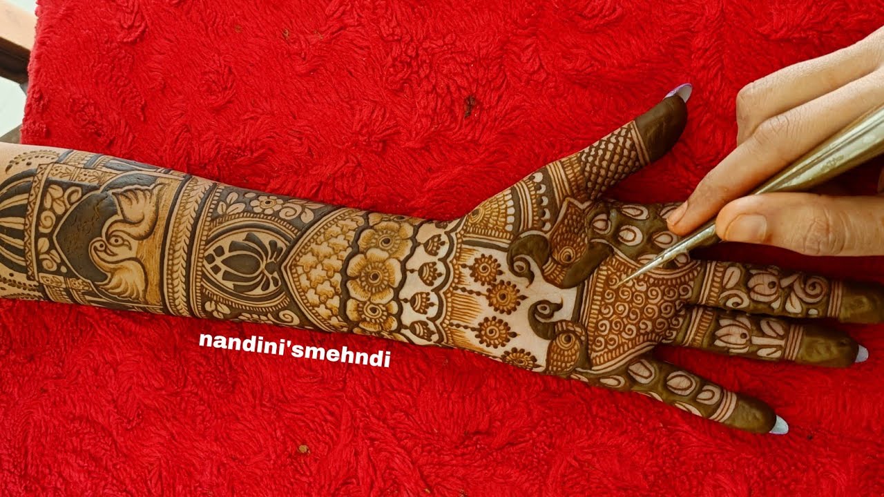 Bridal mehndi tutorial detailed trending stylish beautiful peacock gorgeous attractive dulhan mehndi