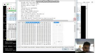 DHCP , DNS , HTTP packets sniffing using wireshark
