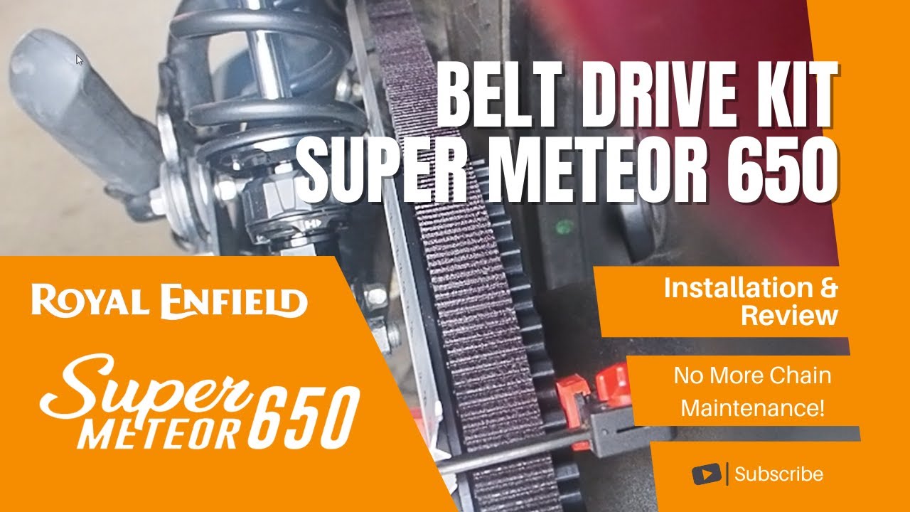 Royal Enfield Super Meteor 650 Rear Belt Drive Installation & Review | No More Chain Maintenance!