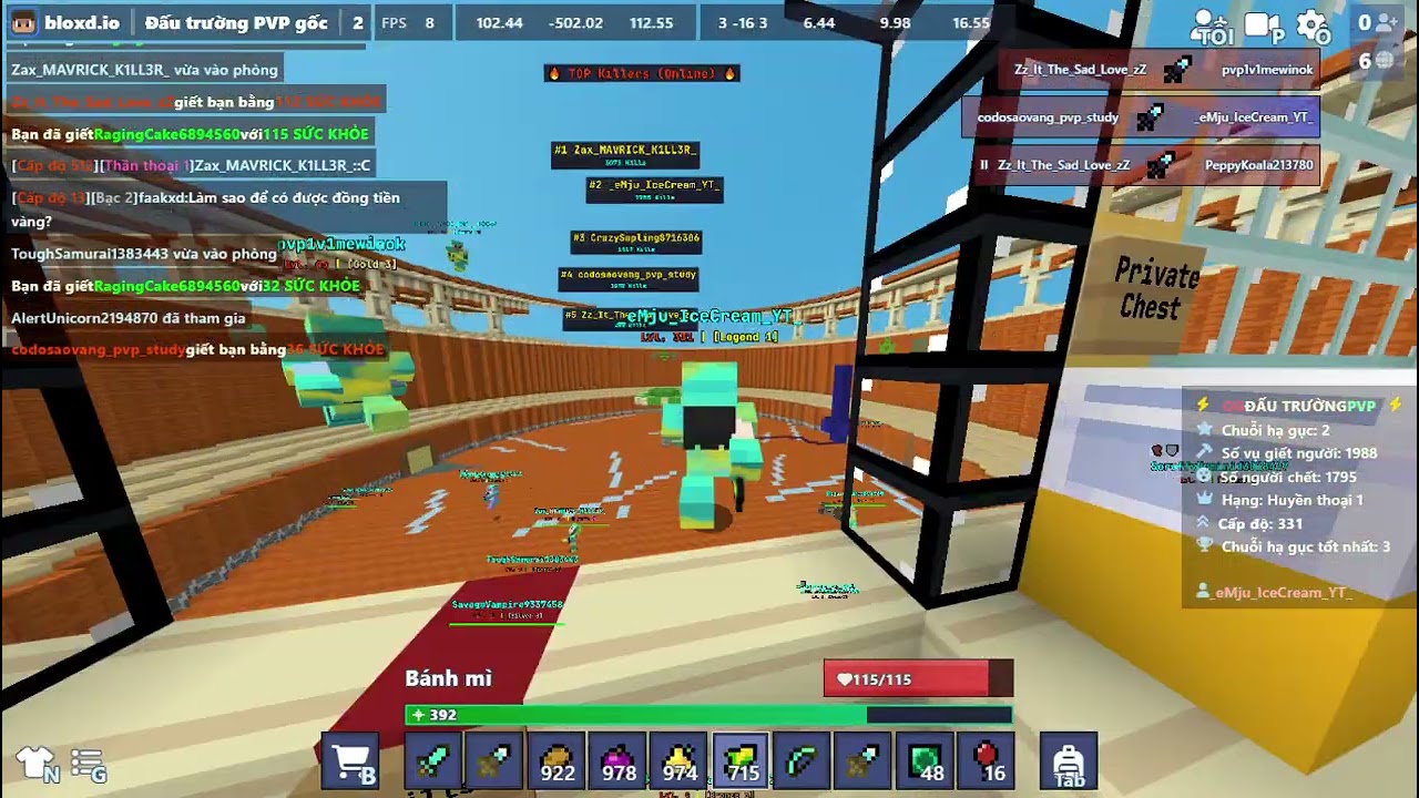 Bloxd io   Play Free Online Games!  P2 Arena Pvp