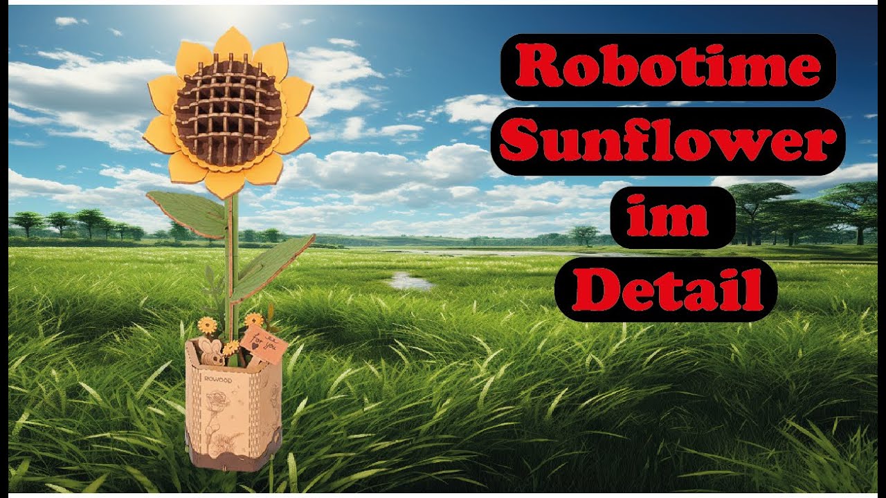 3D Holzpuzzle Sonnenblume von Robotime | Aufbau & Detailansicht