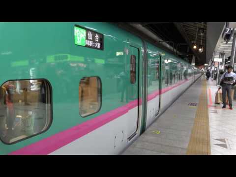 【4K】東北新幹線E5系はやぶさ号 東京駅出発シーン