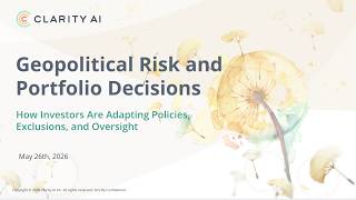 Geopolitical Risk and Portfolio Decisions