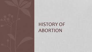 2020 HSB Lecture 21a   Abortion Part 1a   History of Abortion
